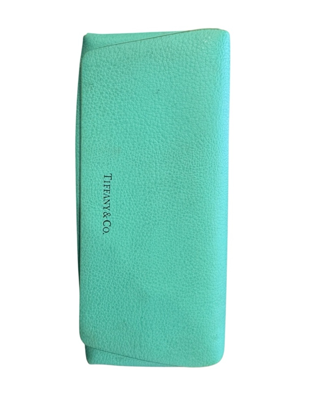 Tiffany & Co. robin's-egg blue pebbled eyeglass case